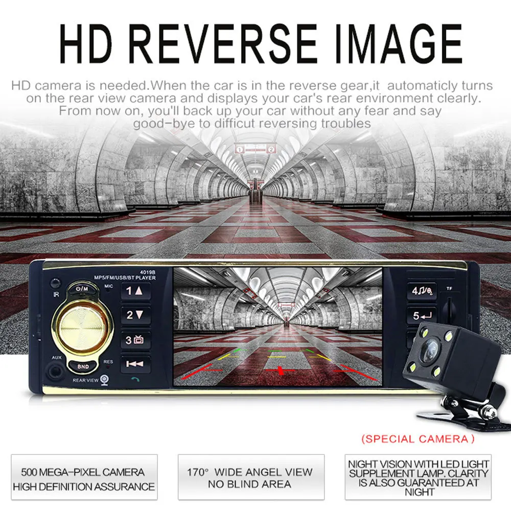 Pаспродажа Podofo 4 TFT экран 1 Din автомагнитола аудио стерео MP3 автомобильный аудио плеер Bluetooth с камерой заднего вида дистанционное управление USB FM