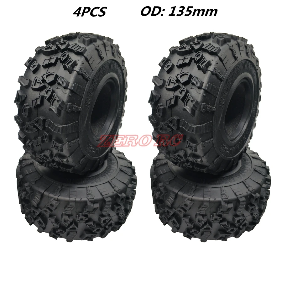 Радиоуправляемые шины 1/10 Rock Crawler 2 дюйма большие с пеной 135 мм шина для