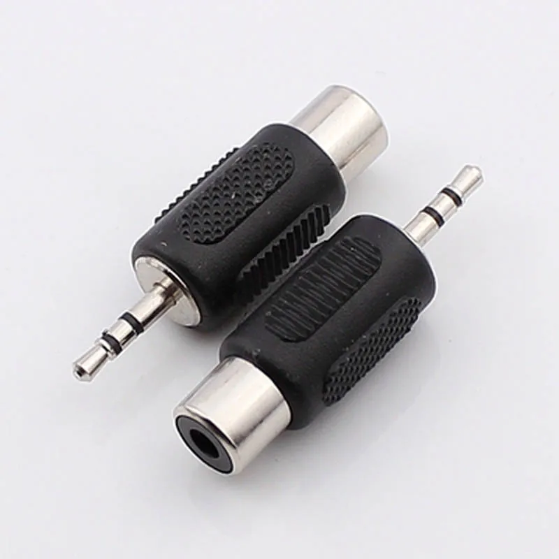 50pcs lot Headphone Plug 2 5mm Stereo To RCA Female Audio Connector 2 5mm Jack Dual Channel To RCA Female Audio Adapter