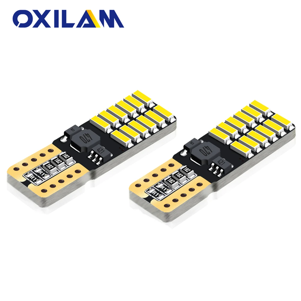 OXILAM 2x T10 W5W светодиодный 194 168 лампы 24SMD 4014 Canbus без ошибок парковочный бортовой светильник для BMW E46 Audi A4 авто лампа освещение салона