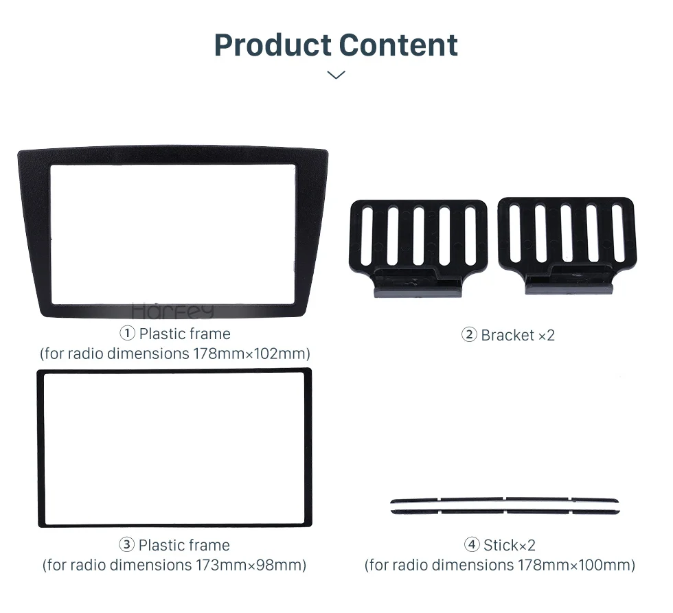 Harfey 173*98/178*100/178*102 мм 2 Din Автомобильная радиосвязь для CHEVROLET/LADA/GRANTA комплекты для переоборудования рамка Крышка отделка DVD панель комплект
