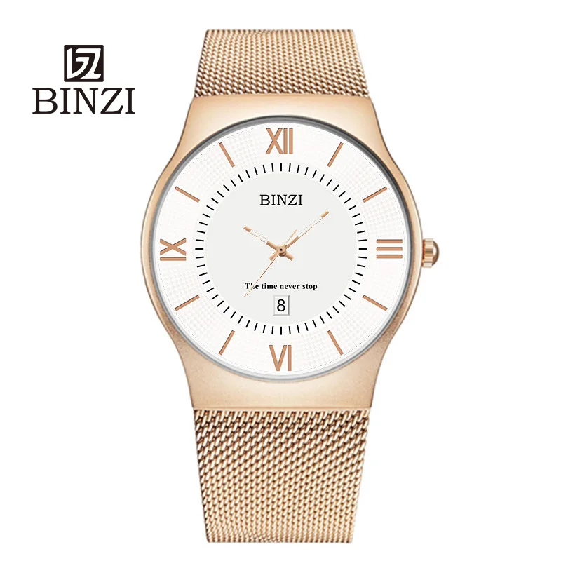 

Mesh Stainless Steel Milan Band Watch Men Top Brand Luxury Wrist Watch Leather Male Quarzt Watches Relojes Para Hombre Calendar