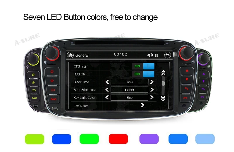 Flash Deal A-Sure 2 Din 7 Inch Car Radio Player GPS For Ford Focus Galaxy S-Max C-Max Mondeo Kuga RDS SWC Bluetooth CD DVD USB Mirror Link 21