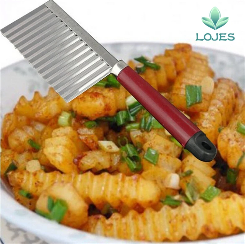 Stainless Steel Potato Dough Waves Crinkle Cutter Slicer Home Kitchen Vegetable Chip Blade Knife Cooking Tools