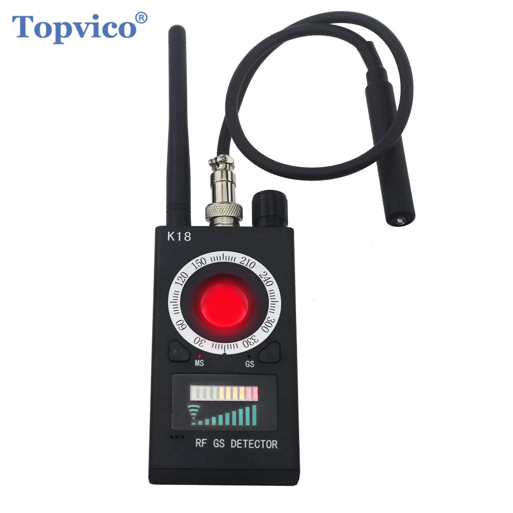 Topvico Full Range Pro Anti - Spy Bug Detector Wireless Camera Lens Hidden Signal GPS Tracker RF GSM Devices Magnetic Finder
