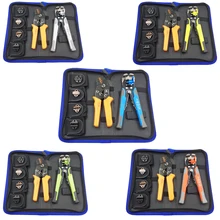 Ручной Мультитул Набор для зачистки кабеля обжимные плоскогубцы Набор пилинг обжимные инструменты для изолированных и неизолированных клемм alicates
