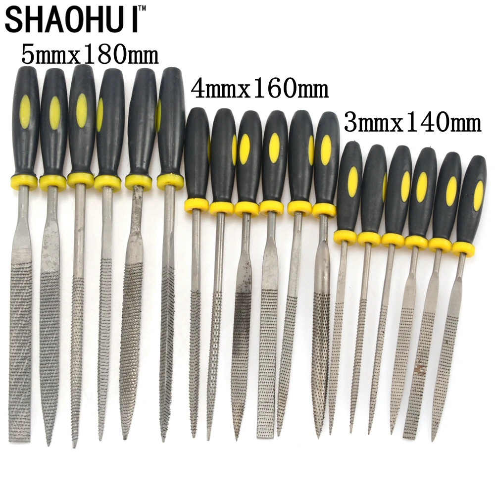 18pcs Mini Files Set Microtech Metal Filing Rasp Needle File Wood Filling Tool Woodworking DIY