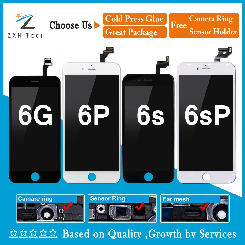 10 шт./лот класс AAA OEM для iPhone 6 LCD 6G plus s 6s сменный экран объектив Pantalla сенсорный