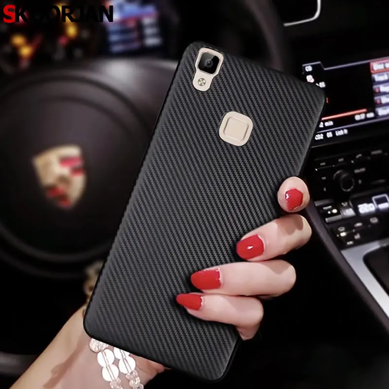 Для Coque VIVO Y53/V3 чехол Мода красочные Панцири углерода Волокно мягкий силиконовый