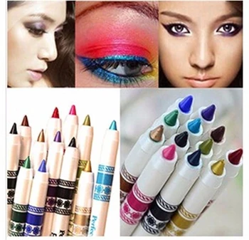 

12 Colors Available Eyeliner Pen Waterproof Glitter Eyeliner Lip Liner Eye Shadow Pencil Color Eyeliner Cosmetic Makeup Tools