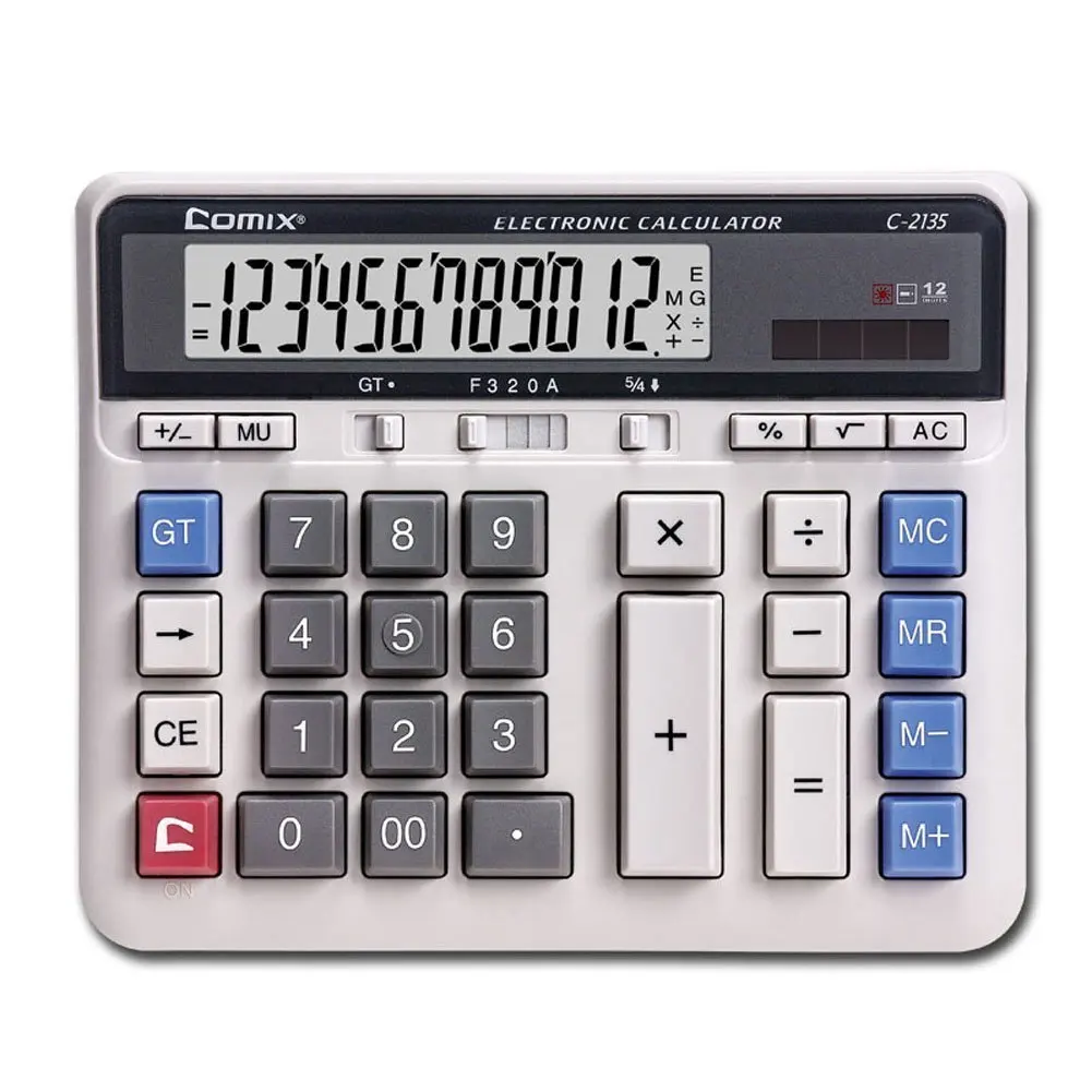 

C-2135 Large Computer Keys Calculator 12 Figure Dual Power Financial Desktop Calculadora Scientific Calculator