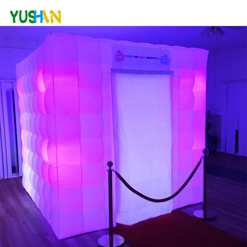 Mini Cute Cube Portable photo booth 6ft Inflatable Selfie Enclosure photo booth Tent Neon LED Photo booth Backdrops For hot sale Mini Cute Cube Portable photo booth 6ft Inflatable Selfie Enclosure photo booth Tent Neon LED Photo booth Backdrops For hot sale