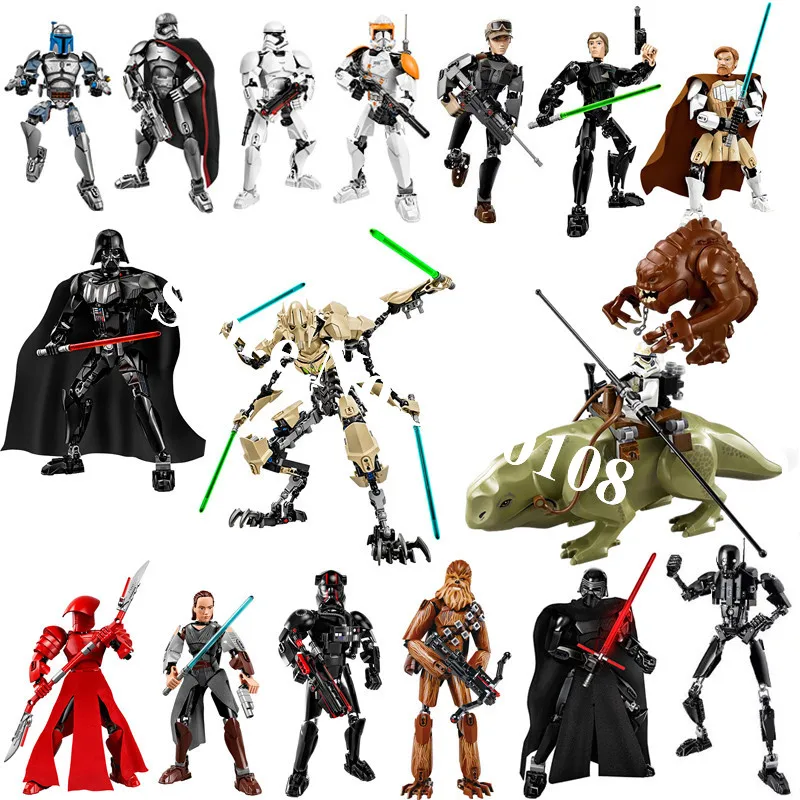 

2018 New Star Wars Kylo Ren Darth Vader Storm Trooper Building Blocks Figure Toys For Children Compatible with Legoings Starwars