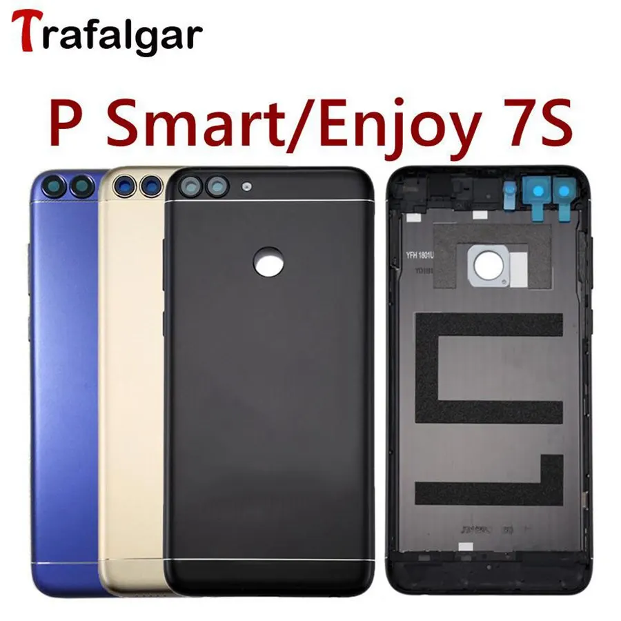 

For Huawei P Smart Back Battery Cover Rear Door Housing Case For Huawei Enjoy 7S P Smart Battery Cover With Camera Lens Replace