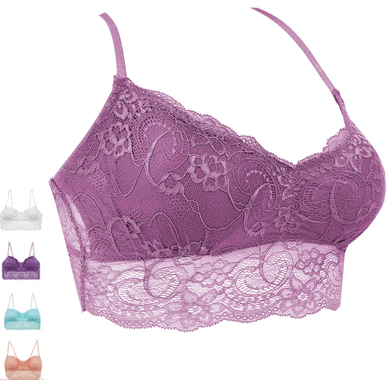 

Plus Size Women's Bra Seamless Adjustable Lace Full Cup Thin Underwear Bra D E Bralette Underwire Brassiere Female Elegant Bra