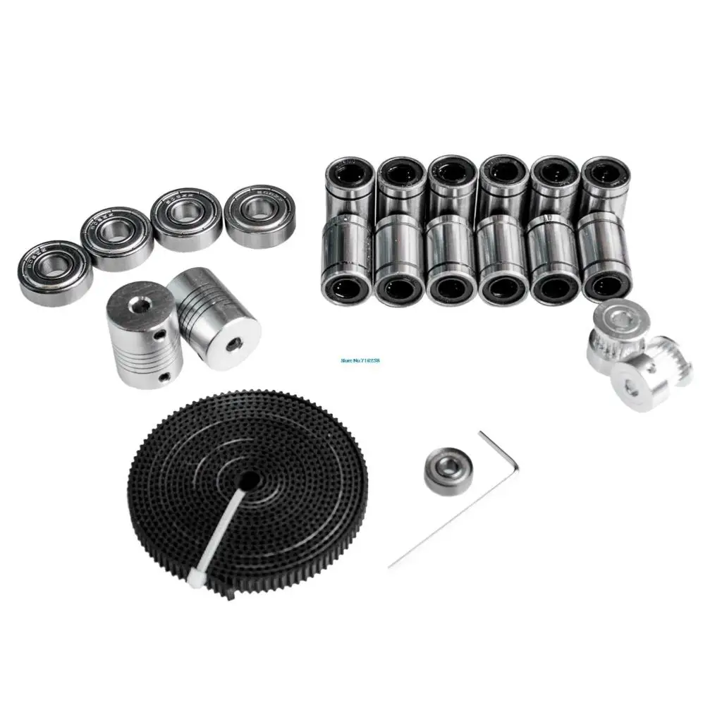 3d printer reprap prusa i3 movement kit GT2 belt pulley 608zz bearing lm8uu 624zz bearing