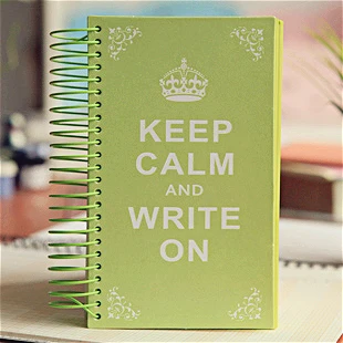 Сохраняйте спокойствие и носите на себе серии Coil notebook пустые страницы notebook 1 шт - Цвет: Светло-серый