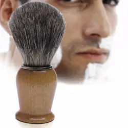 1 шт. салон барсук волос деревянной ручкой влажное бритье щетка для Для мужчин Бритье Парикмахерская инструмент высокое качество Pro
