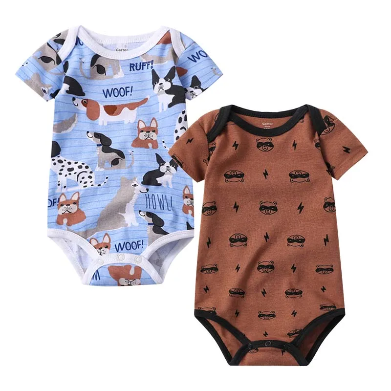 

2pc Baby clothes 2019 new baby cotton baby jumpsuit short-sleeved boy girl summer baby clothes suit 2 pieces