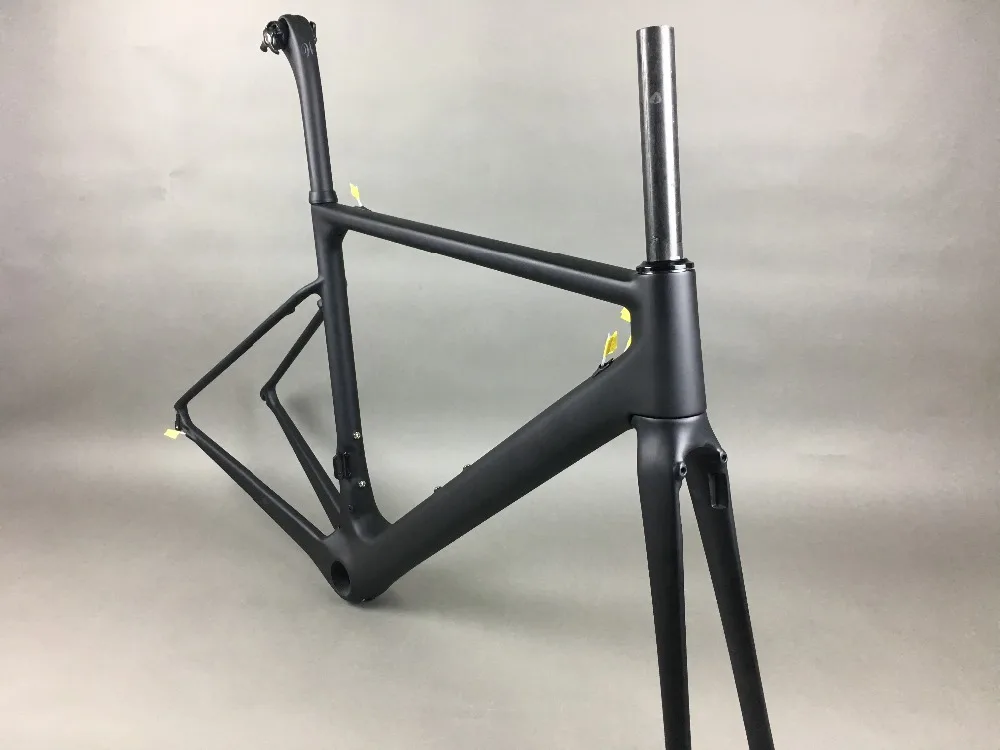 Best 2018 new arrival direct mount brake T1100 full matte nice marble weaves carbon road frame:frameset+fork+seatpost+headset+clmap 71