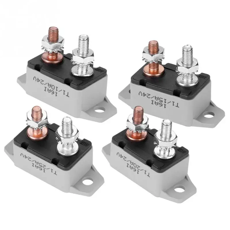 

10 15 20 25 Amp 24V Heavy Duty Automotive Type-I Stud Mount Circuit Breaker with Bracket for car truck bus ship