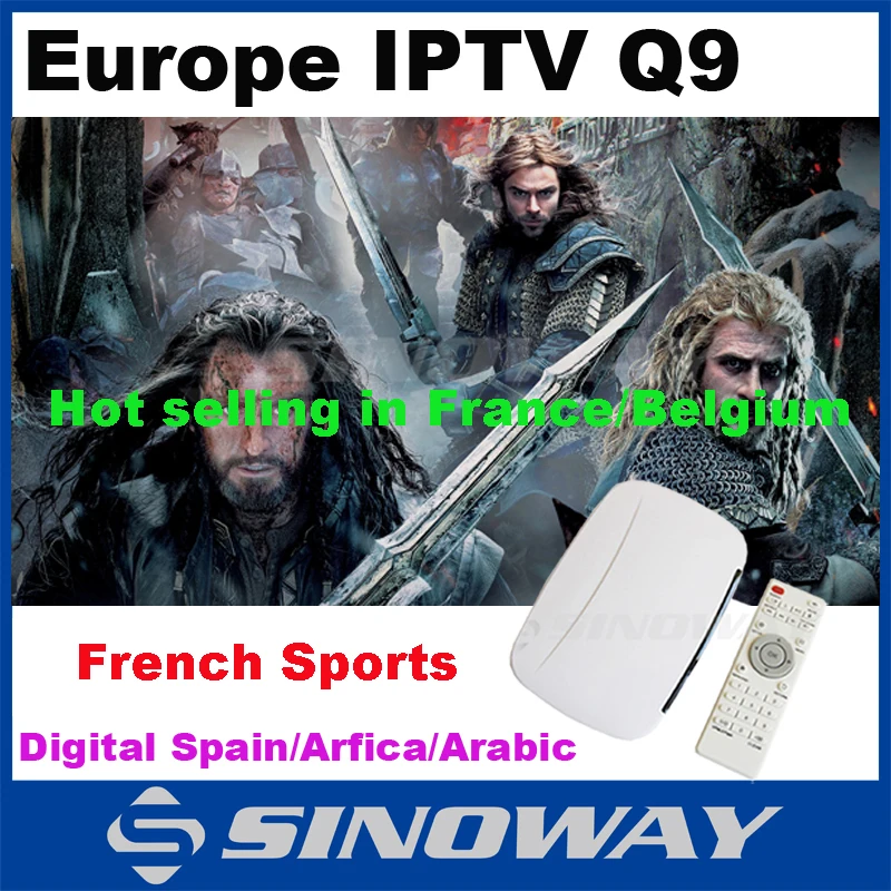 Full HD Europe ITV box Q9 android4.4 quad core with one year subscription iptv account europe | Электроника