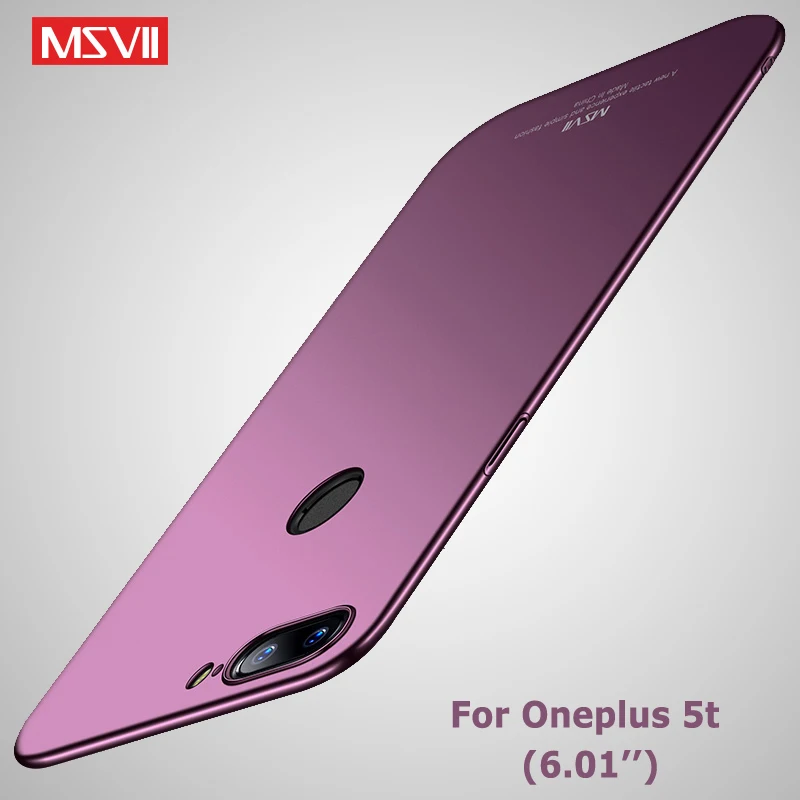 Чехол для Oneplus 5 T Обложка Msvii тонкий матовый чехол OnePlus жесткая задняя крышка из
