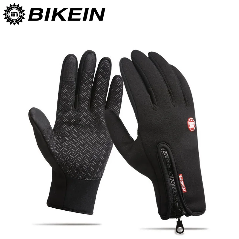 BIKEIN Спорт на открытом воздухе водонепроницаемый Сенсорный экран Windstopper перчатки