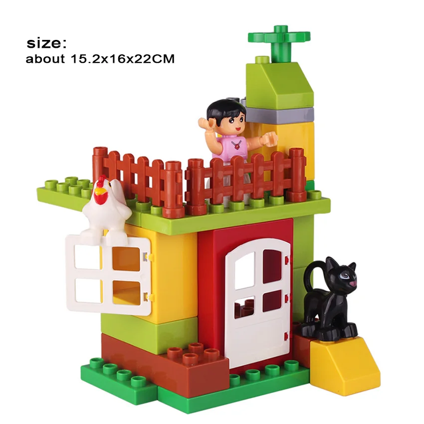 40PCS Farm Self Locking Bricks Building Blocks Big Bricks parent-child interaction Toys Birthday gifts for Kids girl boy 