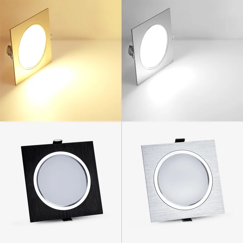 

1pcs 6w 9W 12W LED Ceiling Downlight Recessed LED Spot light With LED Driver For Home Lighting AC85-265V