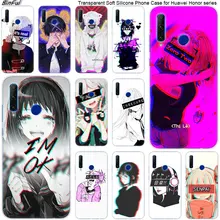 뜨거운 lewd 슬픈 애니메이션 소프트 실리콘 전화 케이스 화웨이 명예 20 20i 10 9 8 라이트 8x 8c 8a 8 s 7 s 7a 프로보기 20 패션 커버(China)