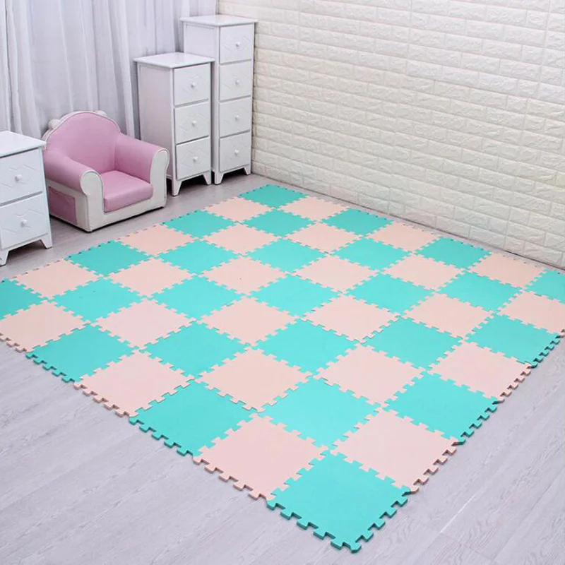 

4PCS 29*29*0.7CM EVA Foam Baby Play Mat Split Joint Puzzle Mat Living Room Baby Room Interlock Floor Carpet Rug Creeping Mat