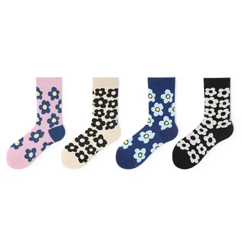 

Socks female ins tide restoring ancient ways street fashion move Japanese contracted student leisure, lovely flower Socks