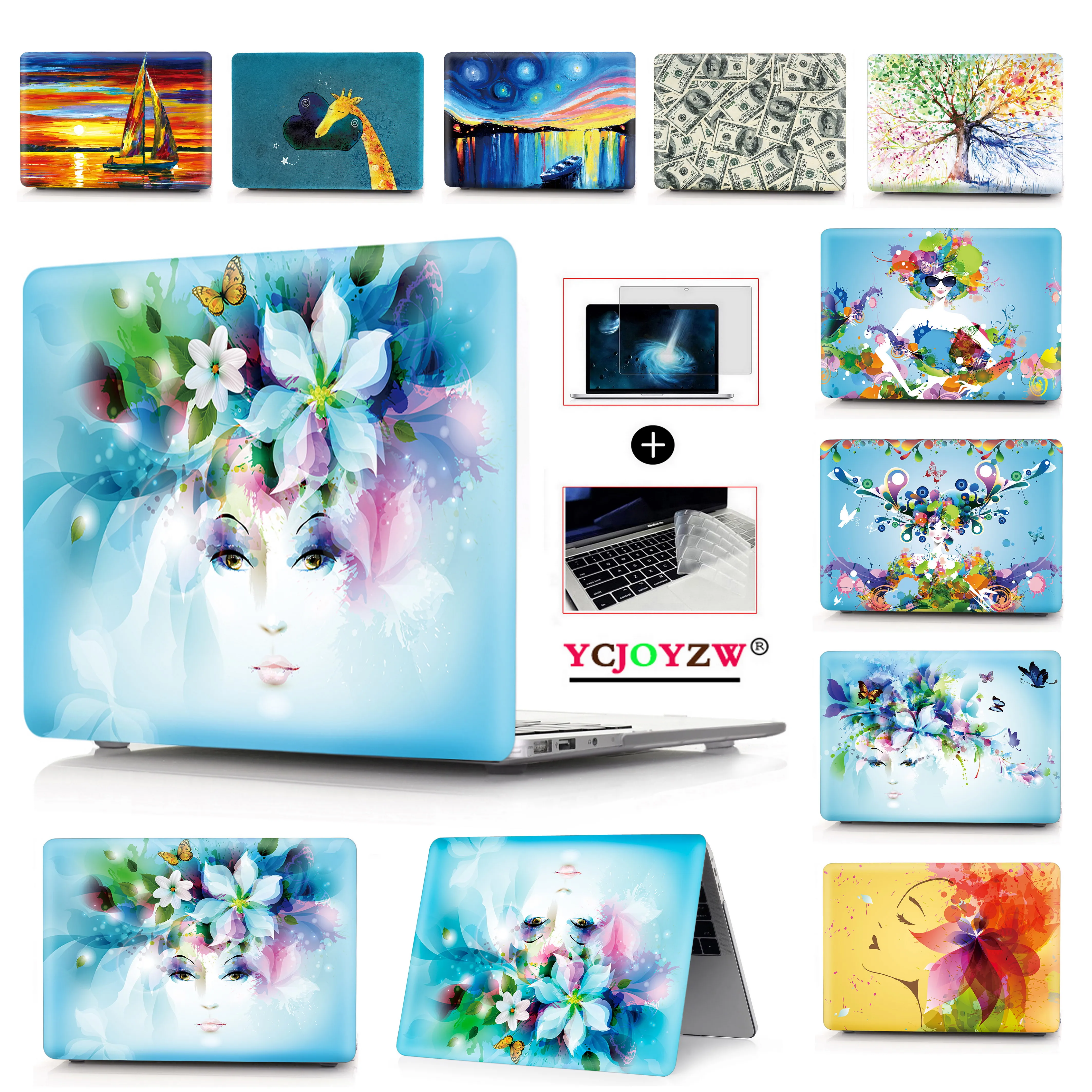 Чехол для ноутбука Macbook Air Pro 13 15 Touch bar для Mac Book Air Pro retina 11 12 13 15 дюймов креативный Жесткий Чехол для девочки