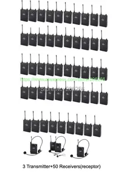 

NEW Takstar UHF-938 UHF Wireless Tour Guide System Simultaneous interpretation audio-visual eduation 3 Transmitter+50 Receptors