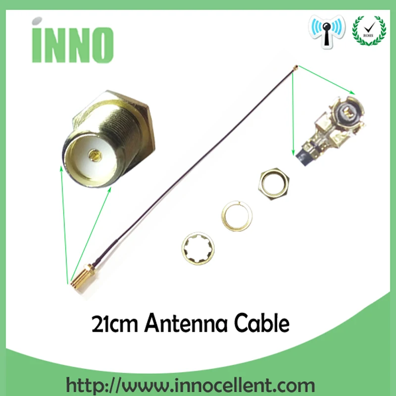 EOTH 20pcs 2.4g antenna 2~3dbi sma male wlan wifi 2.4ghz antene SMA female pigtail Extension Cable iot module antena