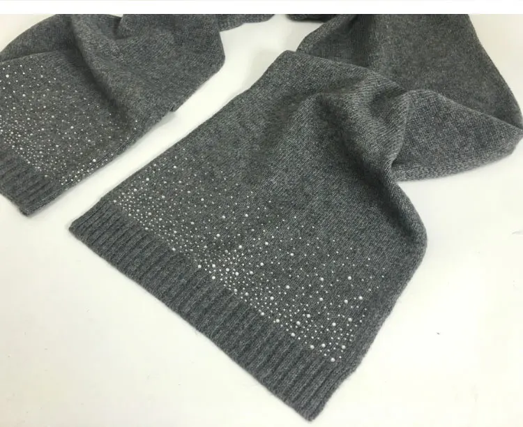  hat scarf set  Scarf, Hat & Glove Sets knitted  winter hat and scarf woman with diamond  (13)