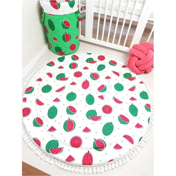 

Nordic kids crawling pad Double-sided printing watermelon Household anti-skid floor mat Children's room decor Photographic props