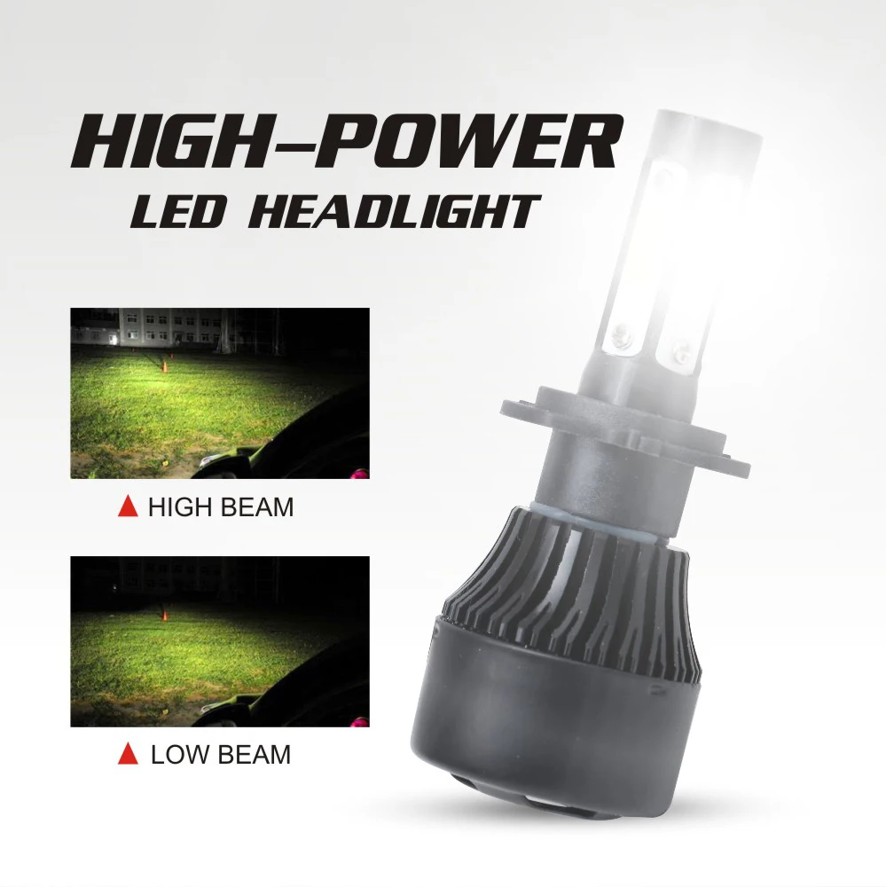 4 стороны люмен COB 100W 12000lm светодиодный лампы H4 H7 H11 H13 HB3 9005 HB4 9006 9004 9007 Автомобильная