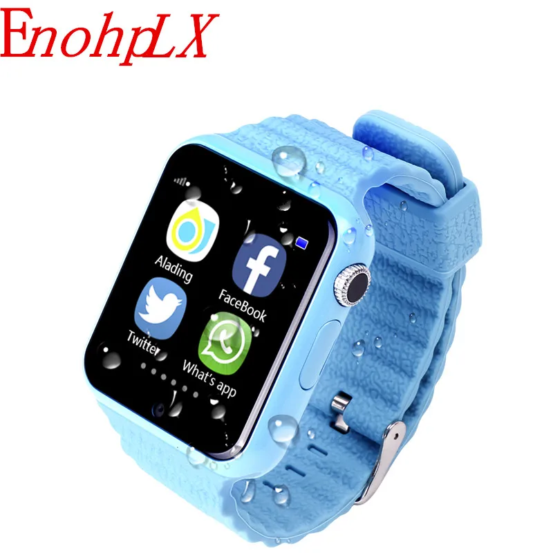 

EnohpLX Kids Smart Watch V7K GPS Touch Screen Camera SOS Location Device Wristband Tracker Kid Safe Children's Watch PK Q90