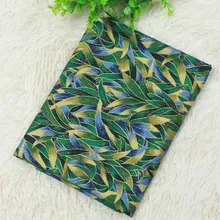 ZY абсолютно дизайн 50x140 см зеленая и синяя пшеничная Цветочная печатная хлопковая ткань для DIY швейная стеганая одежда украшение дома