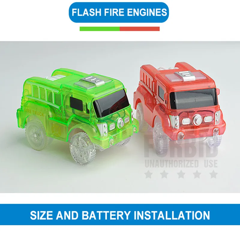 Electronics Car Flashing Light Magical Glow Tracks Car LED Lights Glowing Track Toy Car Boys&Girls Educational For Children Gift 3