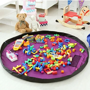 

Useful 4Colors 150cm Useful Portable Toy Storage Bag Organizer Kids Play Rug Mat For Legos Travel Use