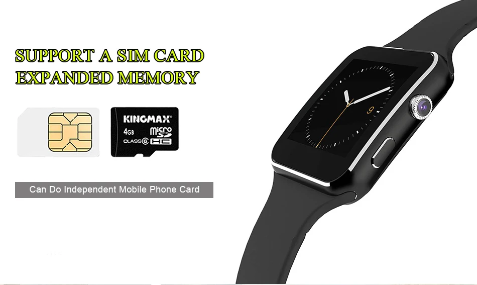 

Bluetooth Smart Watch Men X6 With Touch Screen Big Battery Support TF Sim Card Camera for Android Phone Smartwatch