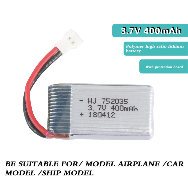 5 шт. 3 7 V 20C 400 мА/ч провод с силикатной гелевой Батарея для Syma S107 Li Po RC вертолет