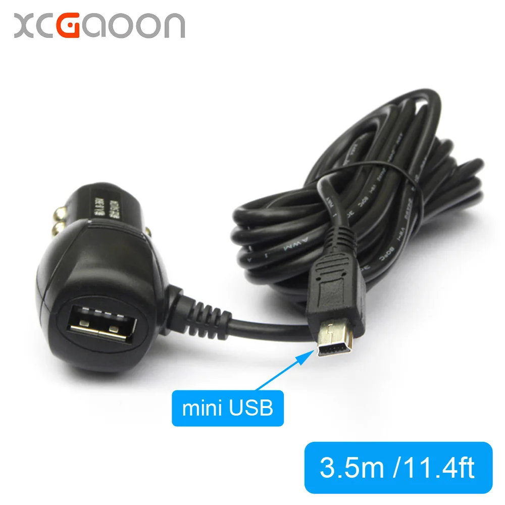 XCGaoon 3 5 М мини USB Автомобильное зарядное устройство адаптер в 2 а с портом для