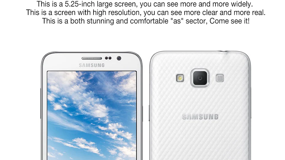 Original Unlocked Samsung Galaxy Grand Max G7200 16GB ROM 1.5GB RAM 5.25 Inch 13.0MP LTE Dual SIM Cards Refurbished Smartphone