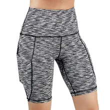 Women High Waist Pocket Yoga Short Running Athletic Yoga Shorts Pants Leggings Fitness Sports Athletic Pants calzas mujer leggin