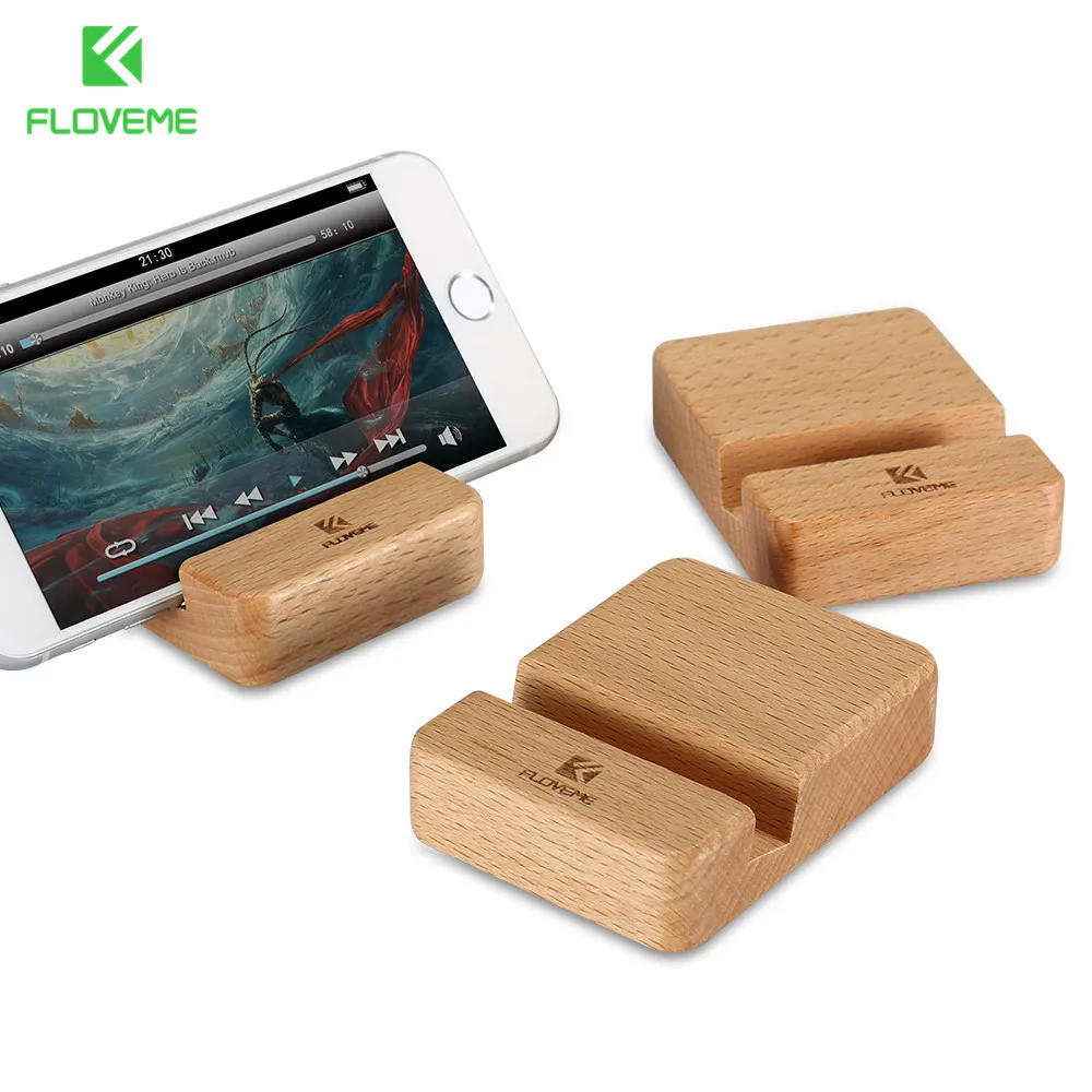 FLOVEME Telefon Halter Stehen Buche Holz Für iPhone 11 Pro Max X XR 7 8 Plus Holz Handy Stehen schr