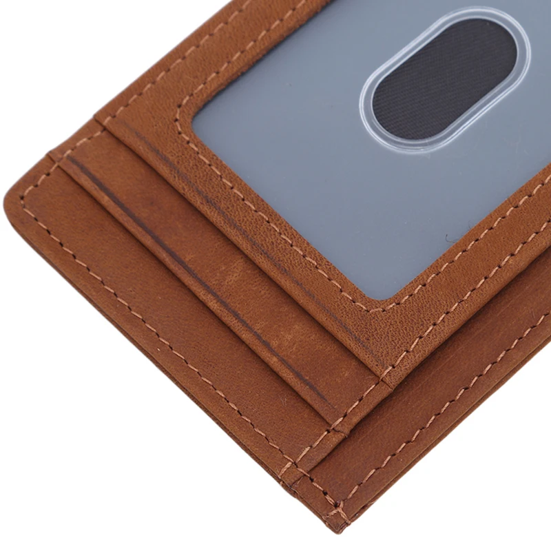 Чехол из искусственной кожи wallettrait или Id-держатель для карт, Противоугонный набор для карт, магнитная индивидуальность с кольцом для ключей, зажим для долларов